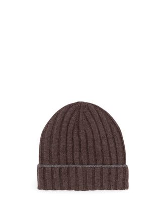 Brunello Cucinelli Cashmere Rib Knit Beanie
