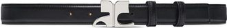 Courrèges Black Belt With Logo Buckle