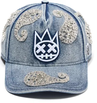 Cult of Individuality Cult X El Alfa Paisley Panel A Frame Trucker Hat In Light Blue