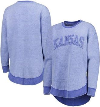 Pressbox Womens Pressbox Royal Kansas Jayhawks Ponchoville Pullover Sweatshirt at Nordstrom, Size Small