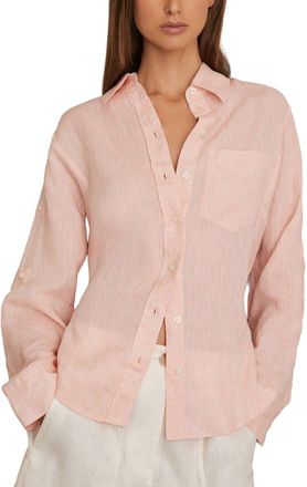Reiss Leora Fitted Linen Shirt
