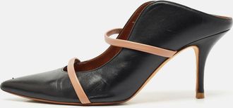 Malone Souliers Black Leather Maureen Heel Mules