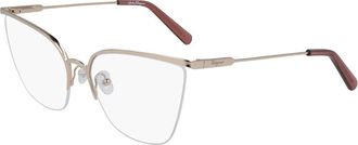 Ferragamo Brillen - Dames - Brillen - Geel - 57 MM - Accessoires