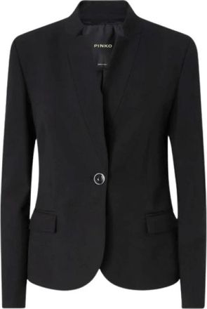 Pinko Pinko - Jassen > Blazers - Dames - Blazers - Zwart - S - Leer - Jassen