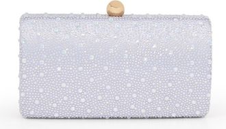 Badgley Mischka Heather Opal Crystal Minaudiere in Blue at Nordstrom, Size Small