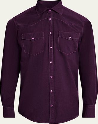 Massimo Alba Mens Arizo Cotton Western Shirt