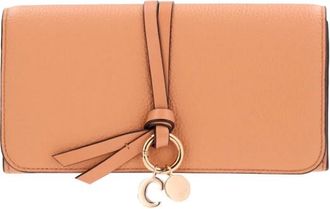 Chlo&eacute; Accessoires, Dames, Beige, ONE Size, Katoen, Alphabet Lange Portemonnee