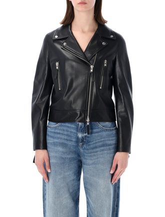 s.w.o.r.d Classic Chiodo Suede Cropped Biker Jacket