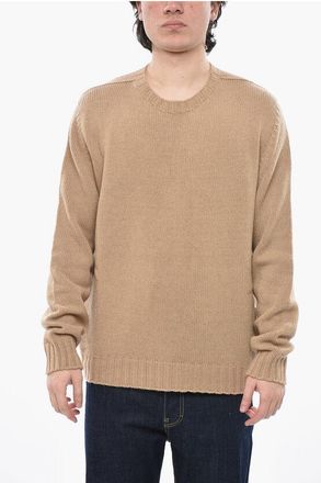 Palm Angels Wool-Blend Crewneck Sweater with Contrast Logo size Xl