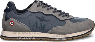 Aeronautica logo-print sneakers - Blauw