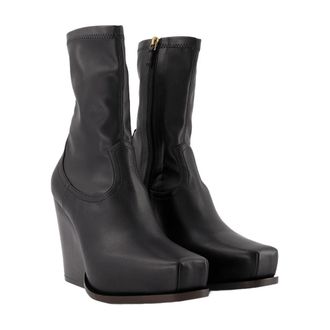 Stella McCartney Womens Platform Synthetic Leather Heel Boot Black