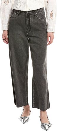 Rag & Bone Rag & Bone Featherweight Andi High-Rise Raven Ankle Wide Leg Jean