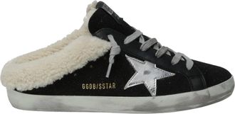 Golden Goose Womens Super Sobet Shearling Sneaker In Black