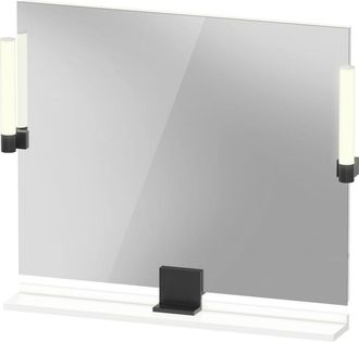 Duravit Duravit - Espejo Sivida, Negro Diamante Mate, 850x36x650mm, Luz