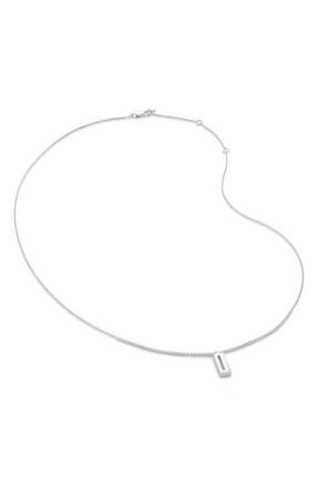 Monica Vinader Initial Pendant Necklace in Sterling Silver - I at Nordstrom