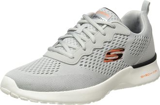 Skechers Mens Skech - AIR Dynamight Tuned UP Sneaker, Gray Engineered Mesh/ Pu/ Black Trim, 7 UK