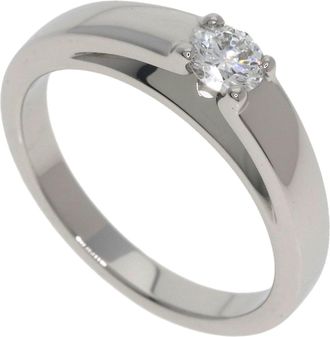 Bulgari Silver Platinum 950 Band Ring (Pre-Owned)