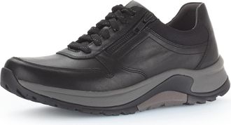 Gabor Men Trainers, Men&acute;s Low-Tops,Certified Leather,Removable Footbed,Sports Shoe,Leisure,Low Shoe,Street Shoe,Black,44.5 EU / 10 UK