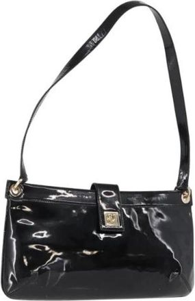 Ferragamo Pre-owned Shoulder Bags, female, Black, Size: ONE SIZE Pre-owned Coated Canvas Shoulder Bag