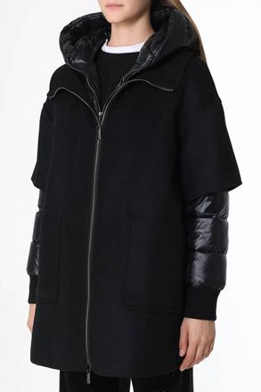 Moorer 2-In-1 Down Coat In Nero