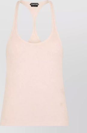 Tom Ford slim racerback ribbed logo tank top