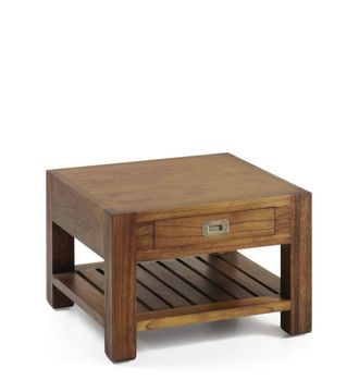 Moycor Mesa de centro de madera marr&oacute;n anch. 60 cm