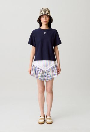 Claudie Pierlot Jupe ray&eacute;e courte