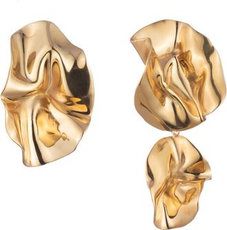 Sterling King Mismatched Fold Earrings in Gold at Nordstrom