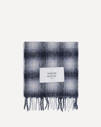 Maison Kitsun&eacute; Checked alpaca Scarf Female UNI