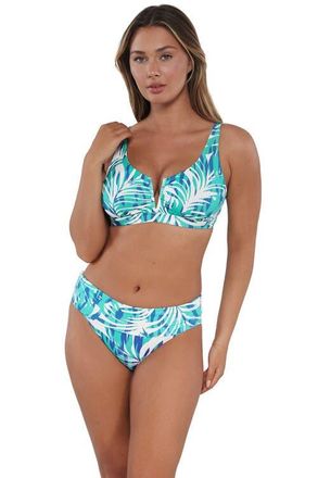 Sunsets Vienna V-Wire Bikini Swimsuit Top - DD Cup in Sea Breeze Sandbar Rib at Nordstrom, Size 36