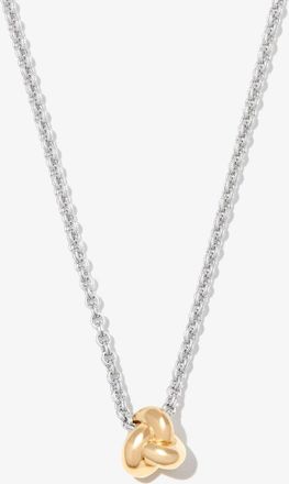 Otiumberg Sterling Silver Knot Pendant Necklace - Womens - Sterling Silver/Gold Vermeil