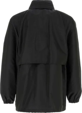 Saint Laurent Mens Black Polyester Windbreaker Bleuoutremer Abiti Dress