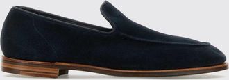 Crockett & Jones Suede Loafers with Round Toe and Leather Sole