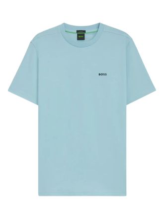 BOSS T-shirt met logodetail - Blauw