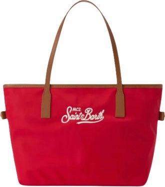 MC2 Saint Barth Nylon City Schoudertas - Dames - Shoppers - Rood - ONE Size - Nylon - Tassen