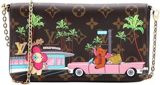 Louis Vuitton Felicie Pochette Limited Edition Vivienne Xmas Monogram Canvas (Authentic Pre-Loved)