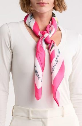 Steve Madden Sardine Print Square Scarf in Pink at Nordstrom Rack