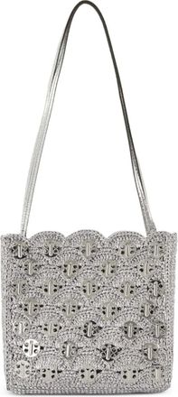 Paco Rabanne Borsa a spalla con bordo a smerlo - Argento