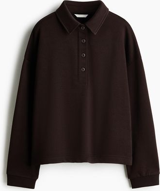 H&M Sweatshirt mit Kragen - Brown
