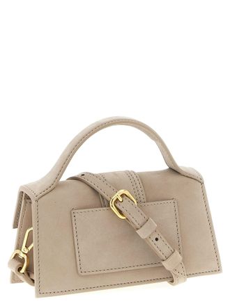 Jacquemus Suede Top Handle Bag - Beige