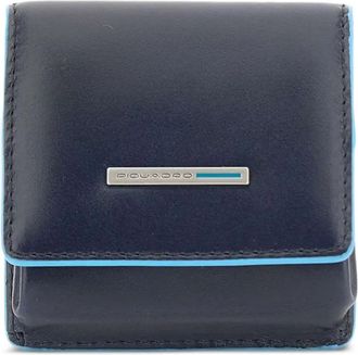 Piquadro Portafoglio in pelle con bottoni - Blu