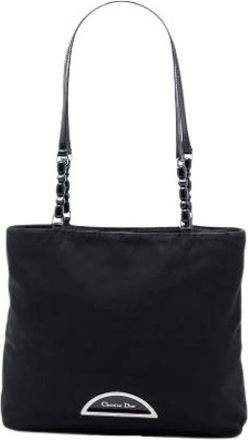 Dior Pre-owned Tote Bags, female, Black, Size: ONE SIZE Pre-owned Nylon Tote Bag