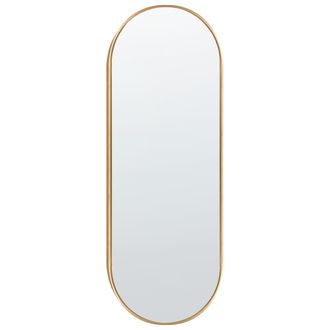 Beliani Beliani - Espejo De Pared Marco De Metal Estilo Glam 46 X 122 Cm Dorado Azeville