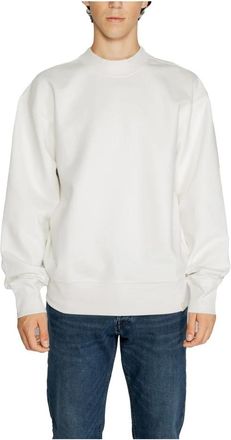 Calvin Klein Jeans Mannen Sweatshirt Collectie - Heren - Sweatshirts - Wit - M - Katoen - Hoodies & sweatvesten