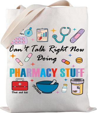 Generic Pharmacist RX Tote Bag Cant Talk Right Now Doing Pharmacy Stuff Tote Bag Pharmacy Technician Gift (Pharmacy Stuff Tote)