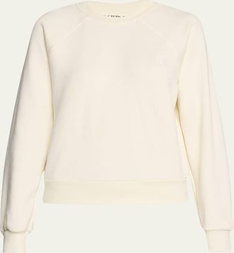 &Eacute;terne Shrunken Raglan-Sleeve Sweatshirt