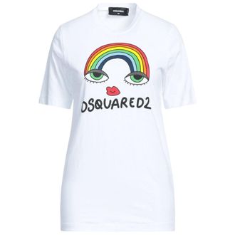 Dsquared2 Regenboog Grafisch Wit T-shirt