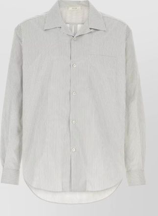 The Row embroidered stretch poplin shirt