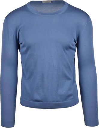 Drumohr Blue Crew Neck Sweater