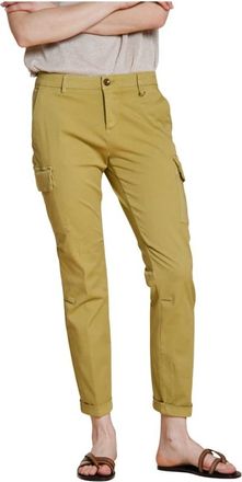 Mason's Chile City Cargo Broek - Dames - Slim Fit Broeken - Groen - L - Katoen - Broeken
